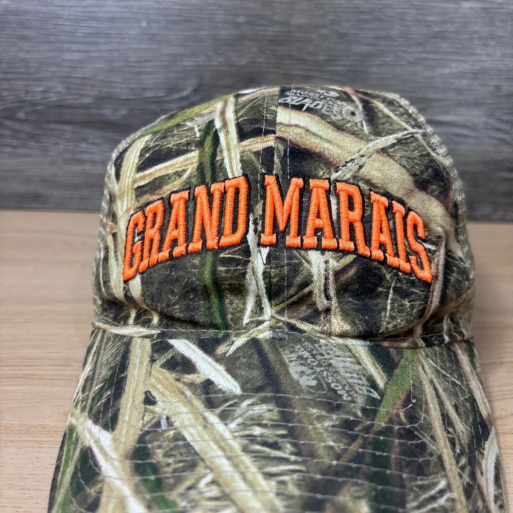 Grand‎ Marais Hat Cap Snapback Brown Camo North Shore Minnesota Outdoors